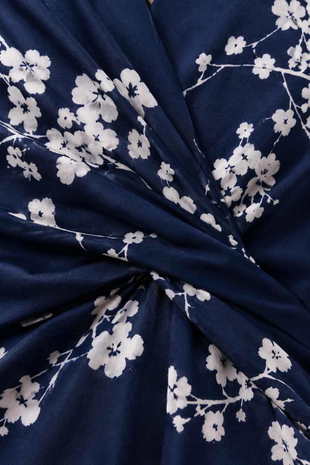 Ruched Waist Sleeveless Midi Dress - fabric close-up