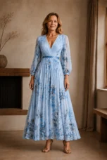 Ruth | Elegant Pleated Maxi Dress