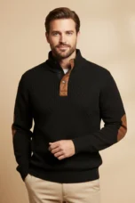 Samuel | Cable Knit Elbow Patch Sweater