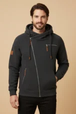 Magloire | Brushed Back Zip Up Hoodie