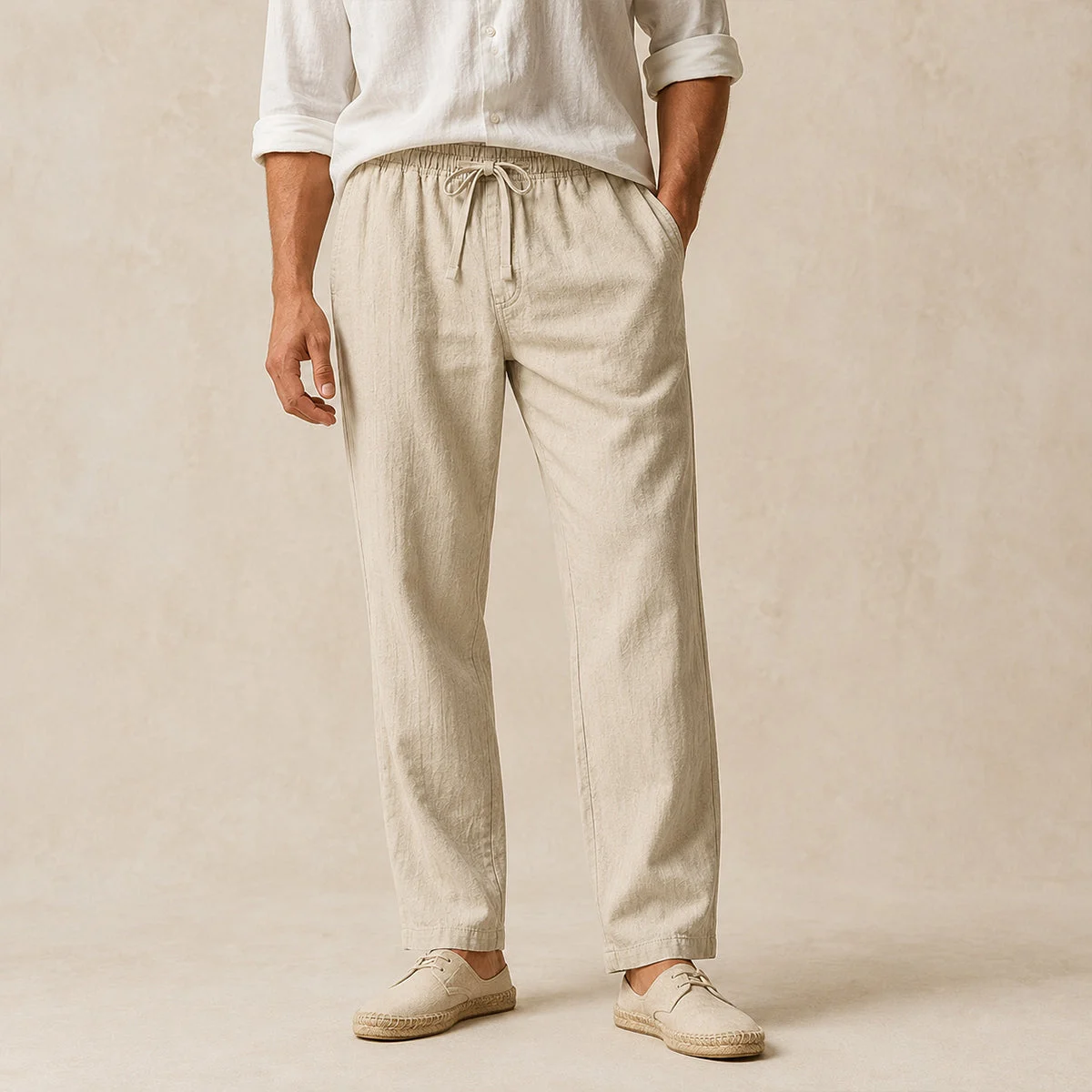 Myrtle | Tapered Linen Blend Trousers