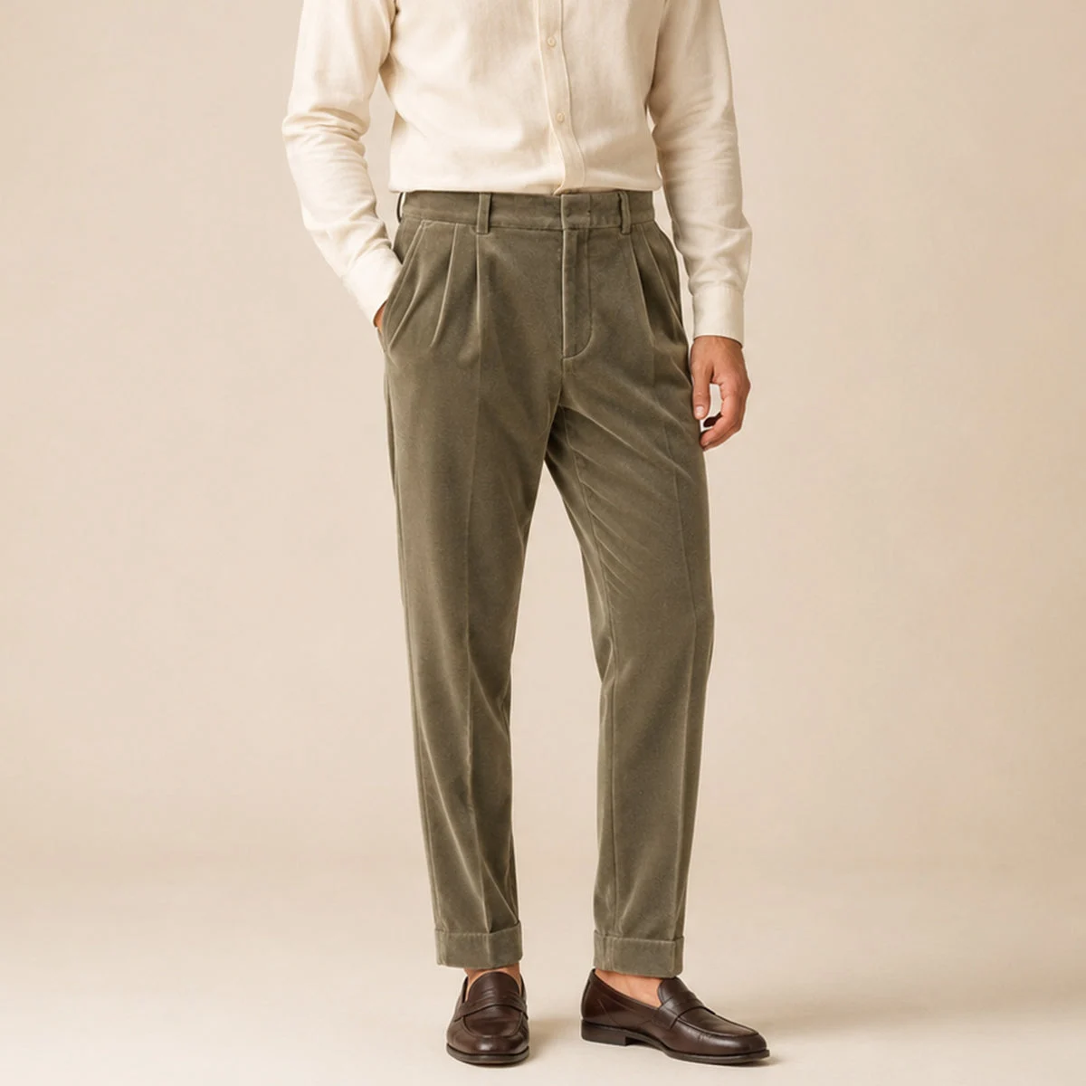 Séraphine | Velvet Straight-Leg Trousers