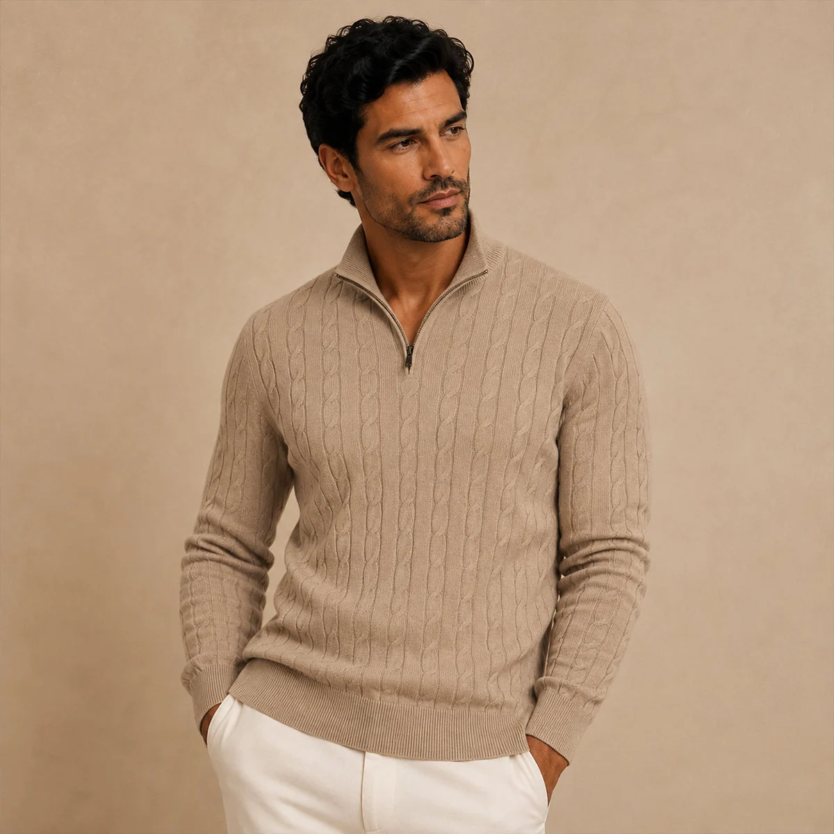 Bonaventure | Cable Knit Half Zip