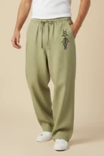 Cecile | Linen Cotton Wide Leg Trousers