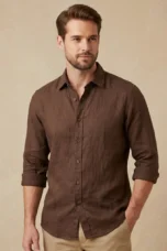 Léa | 100% Linen Long Sleeve Shirt