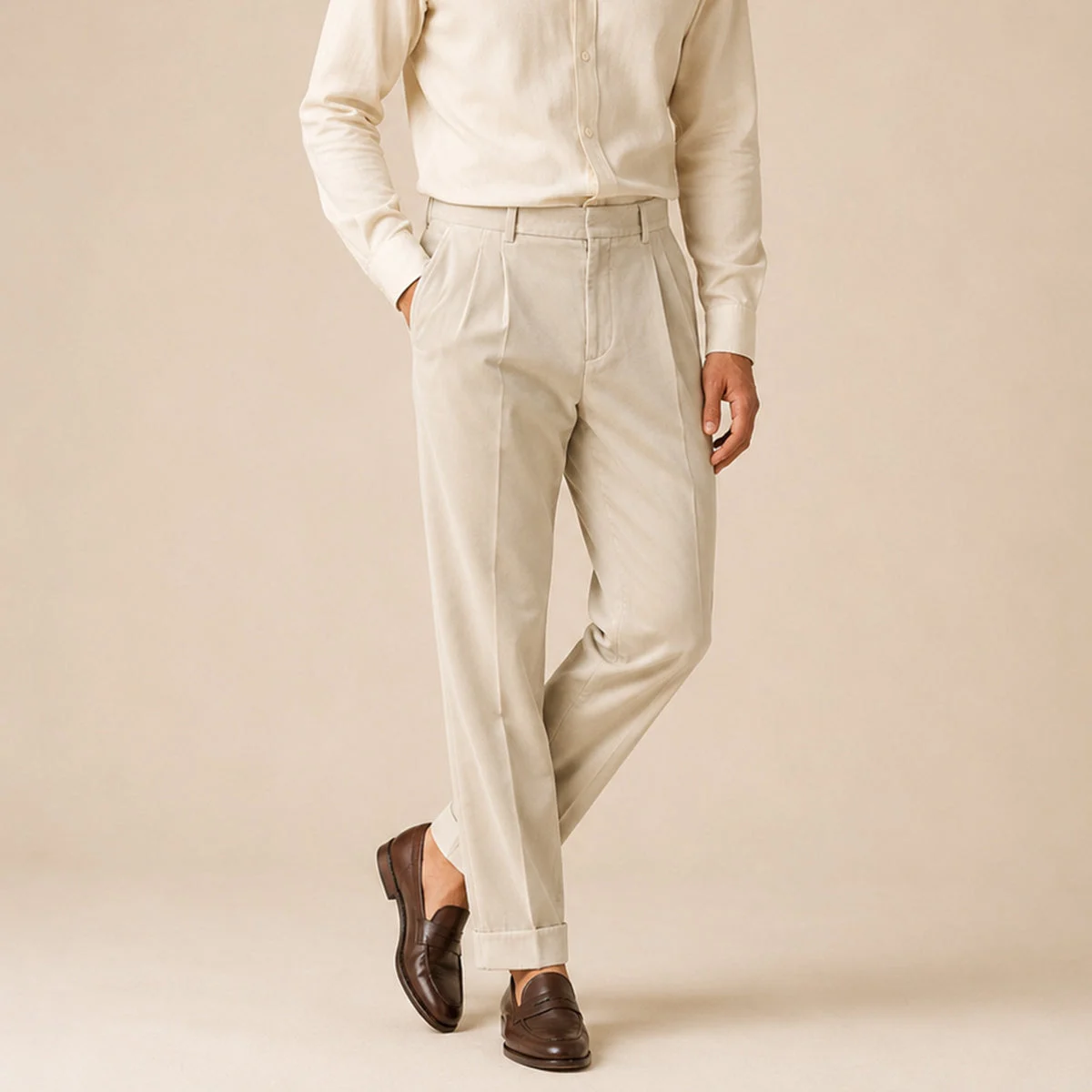 Séraphine | Velvet Straight-Leg Trousers