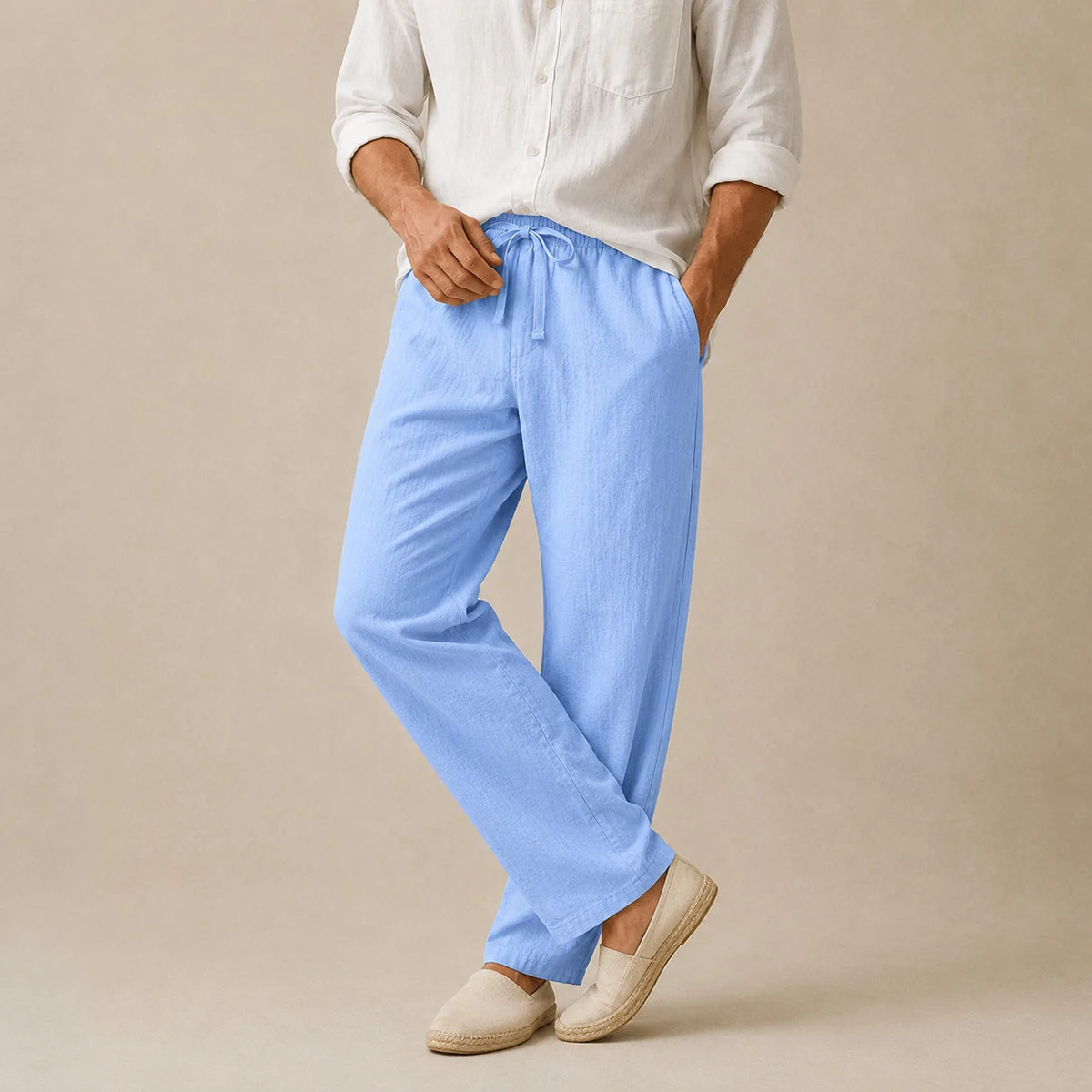 Myrtle | Tapered Linen Blend Trousers