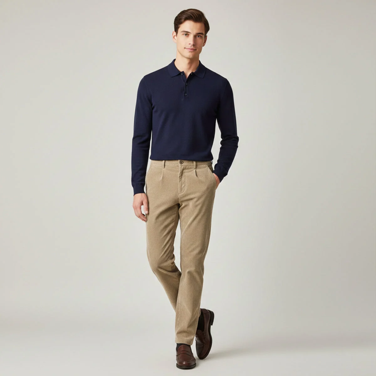 Josiane | Corduroy Trousers, Elastic Waist