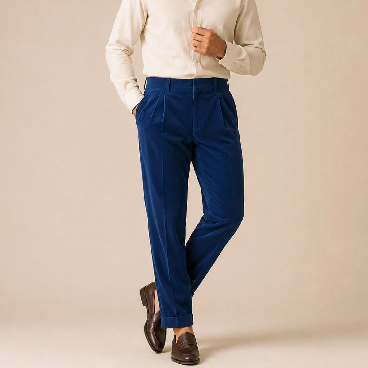 Séraphine | Velvet Straight-Leg Trousers