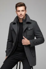 Amedee | Wool Blend Tailored Overcoat