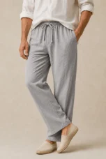 Myrtle | Tapered Linen Blend Trousers