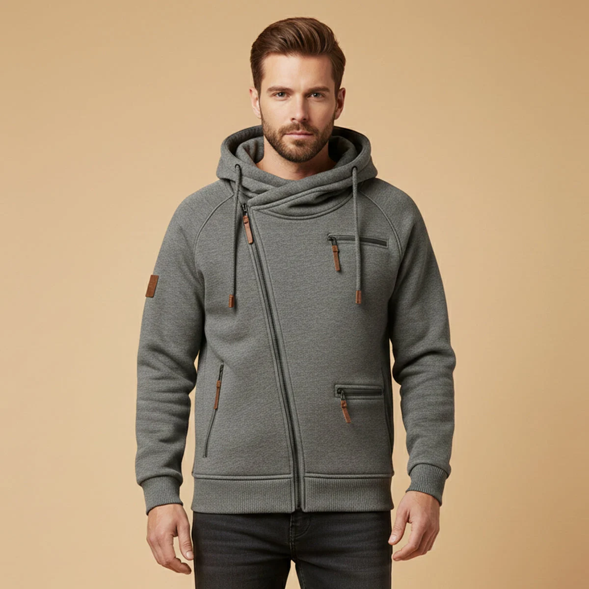 Magloire | Brushed Back Zip Up Hoodie
