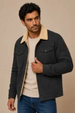 Fabien | Fleece Lined Cotton Twill Jacket