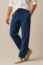 Myrtle | Tapered Linen Blend Trousers