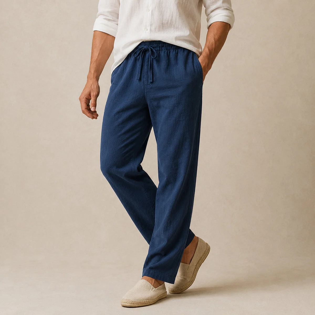 Myrtle | Tapered Linen Blend Trousers