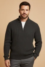 Francois | 100% Cashmere Half Zip Knit
