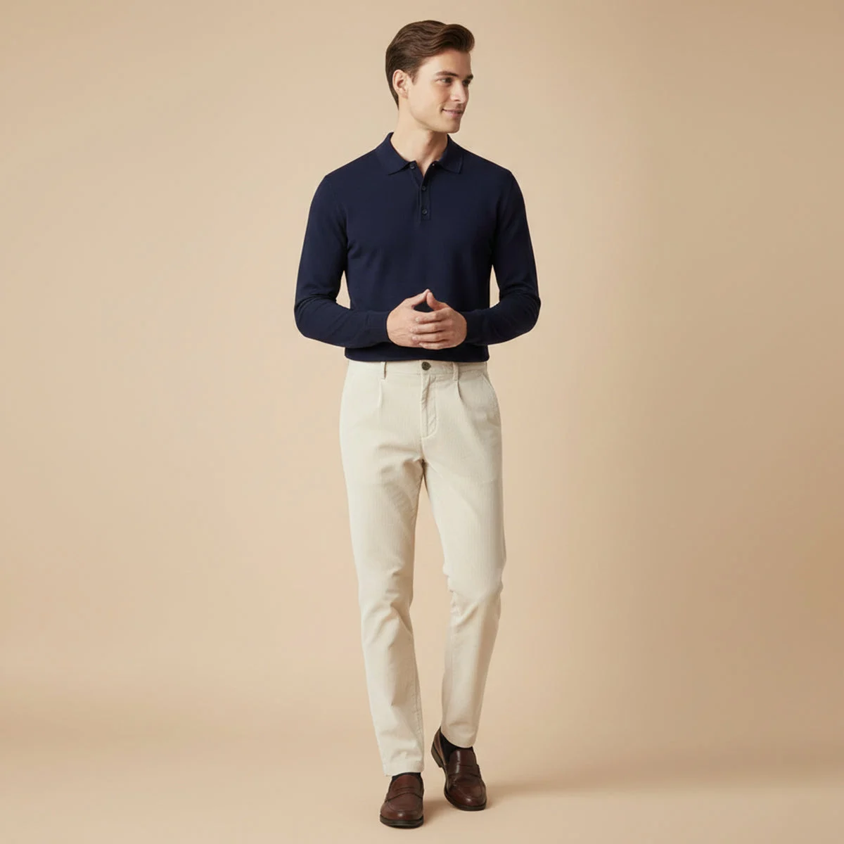 Josiane | Corduroy Trousers, Elastic Waist