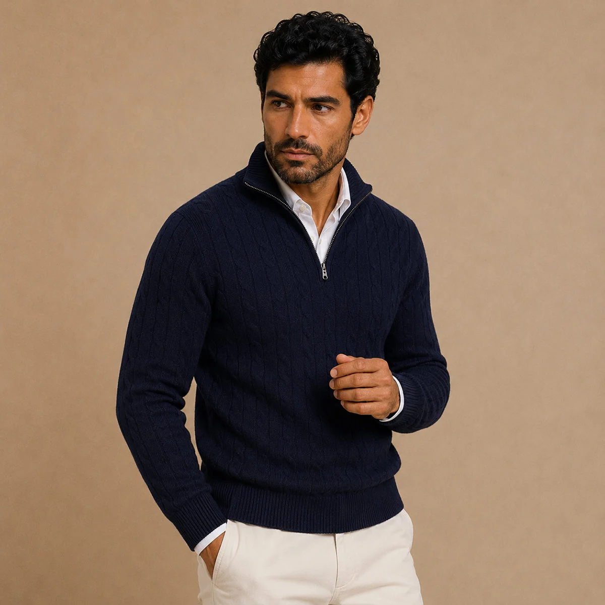 Bonaventure | Cable Knit Half Zip