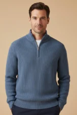 Francois | 100% Cashmere Half Zip Knit