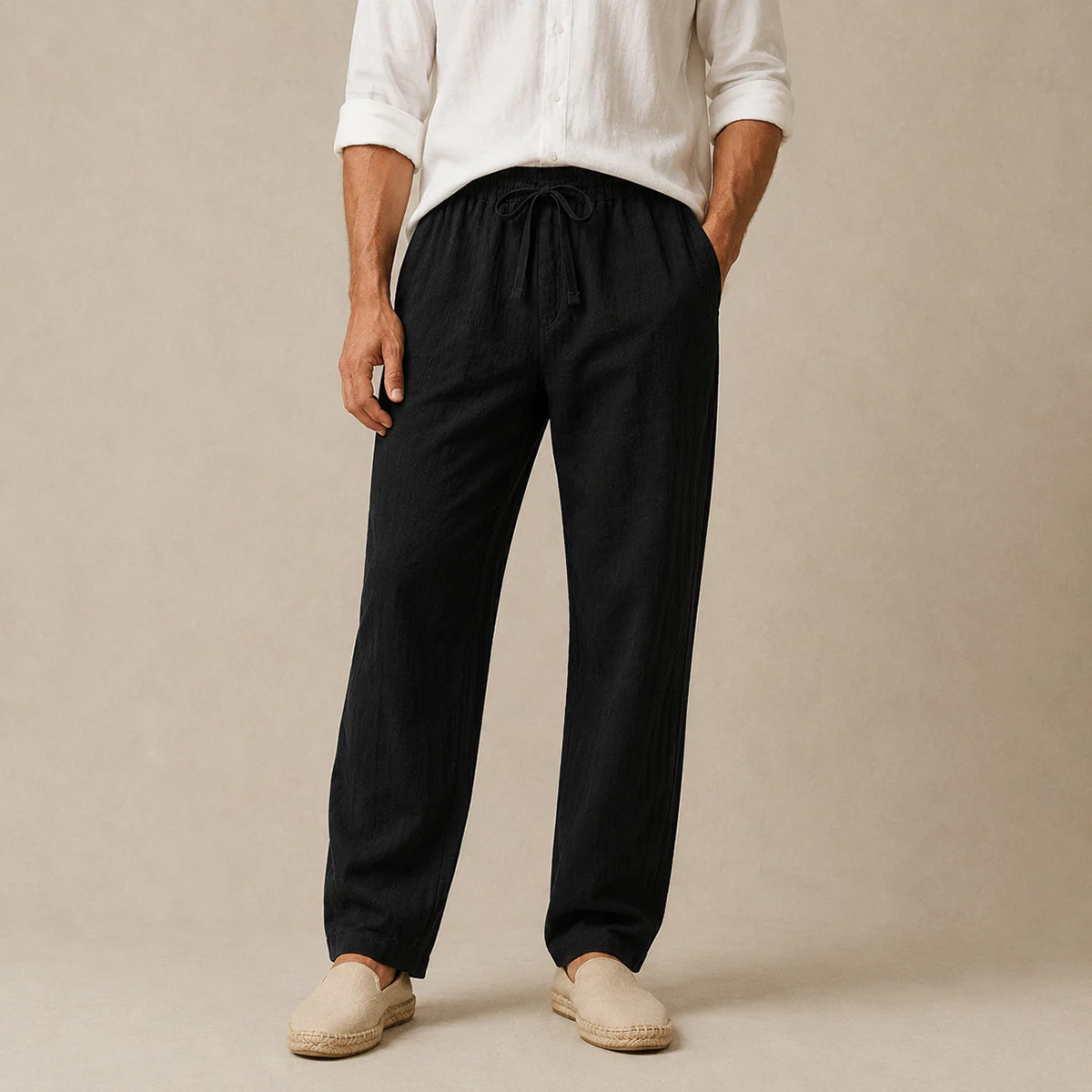 Myrtle | Tapered Linen Blend Trousers