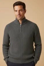 Francois | 100% Cashmere Half Zip Knit