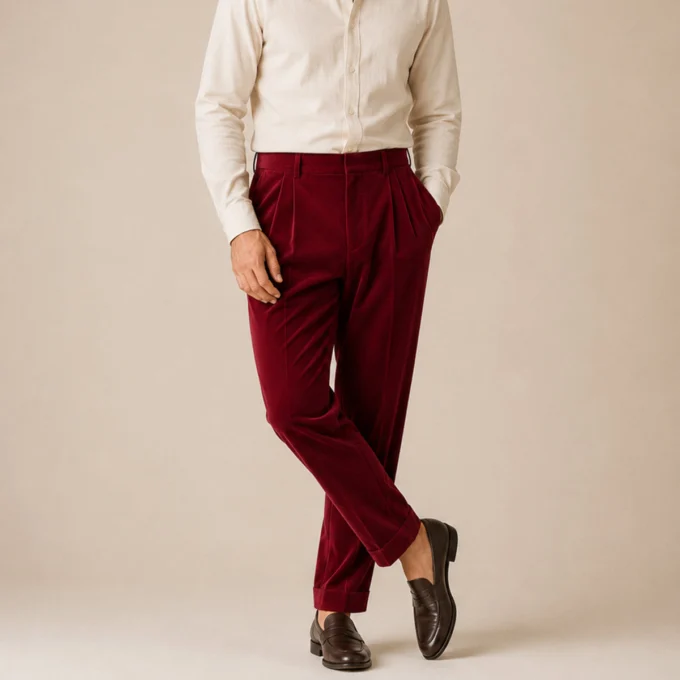 Séraphine | Velvet Straight-Leg Trousers