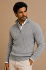 Bonaventure | Cable Knit Half Zip