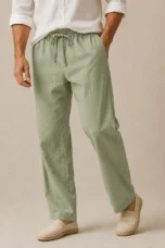 Myrtle | Tapered Linen Blend Trousers