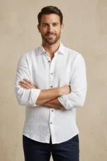 Léa | 100% Linen Long Sleeve Shirt
