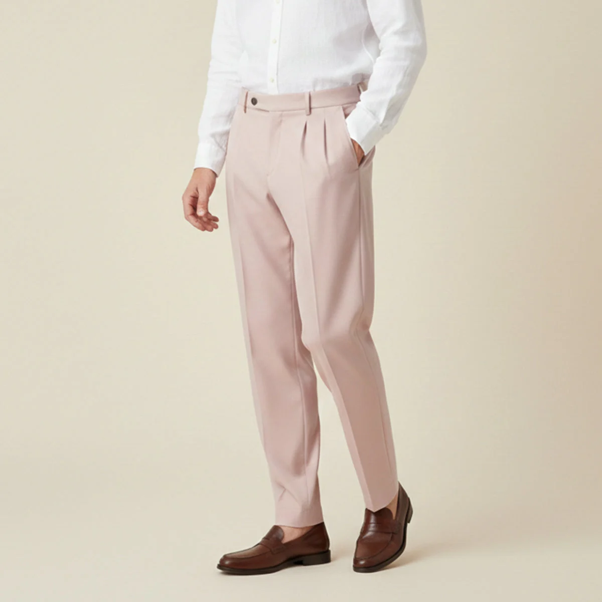 Muriel | Pleated Linen Trousers
