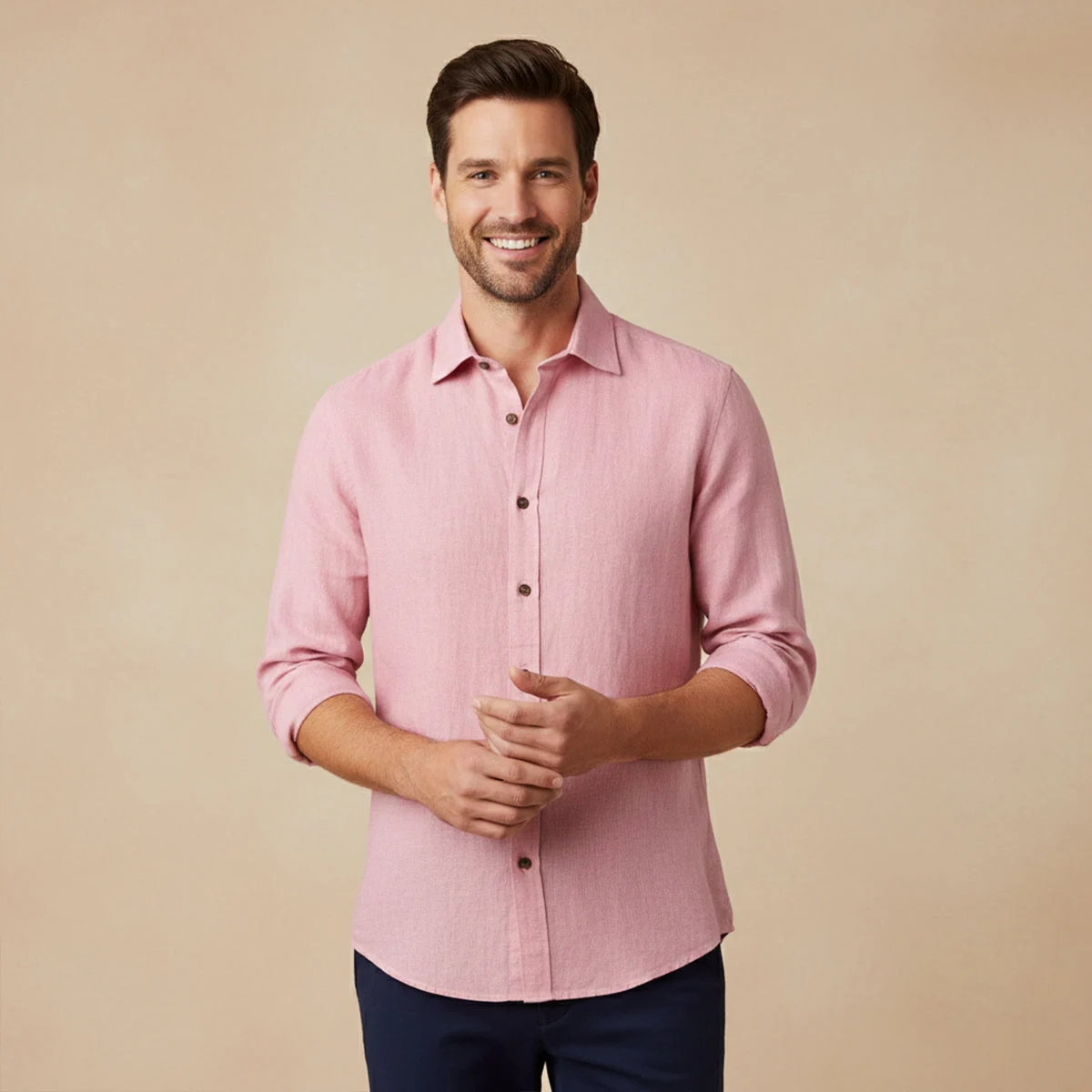 Léa | 100% Linen Long Sleeve Shirt