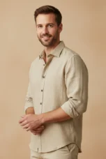 Léa | 100% Linen Long Sleeve Shirt