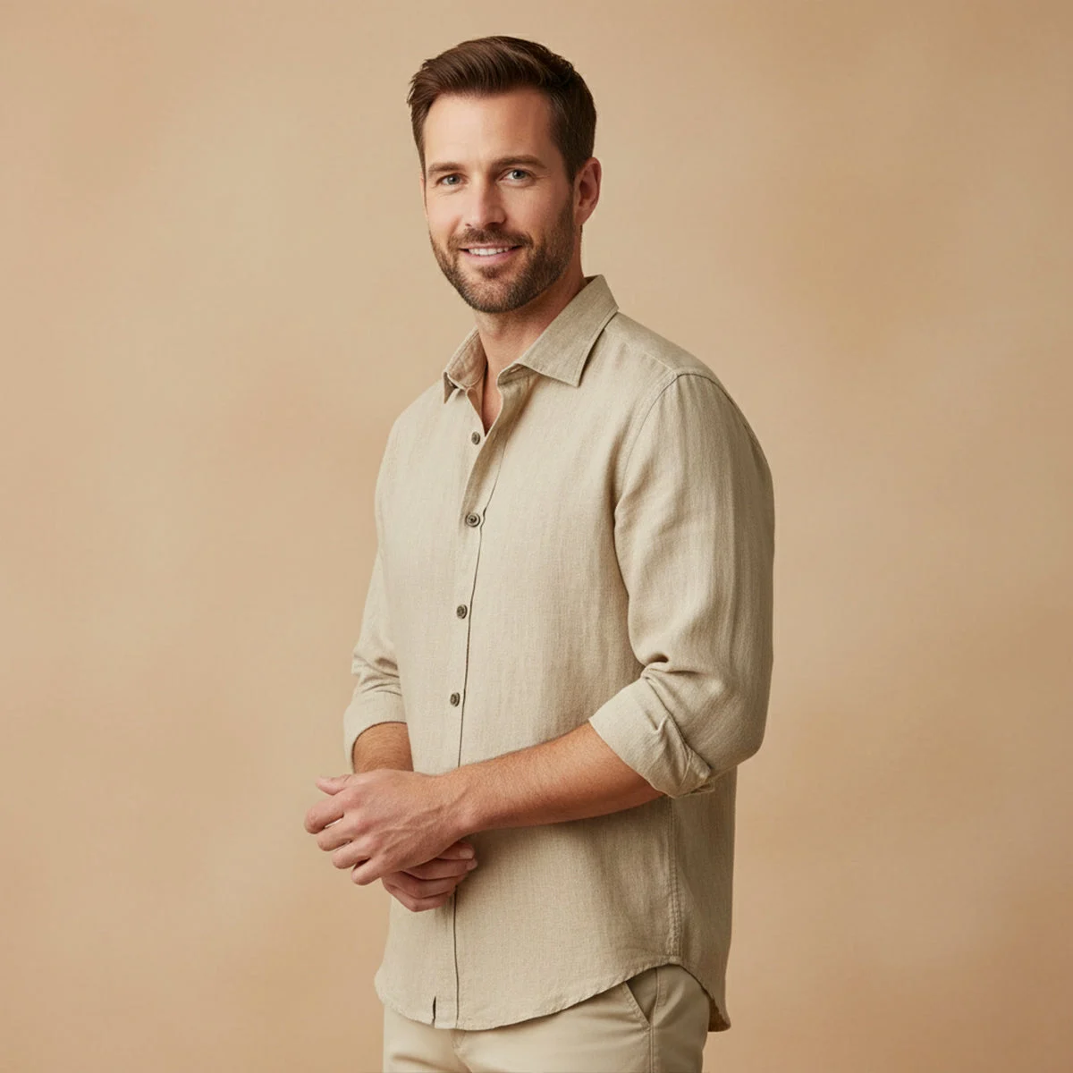 Léa | 100% Linen Long Sleeve Shirt
