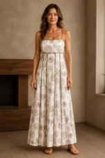 Brielle | Seashell Print Maxi Dress