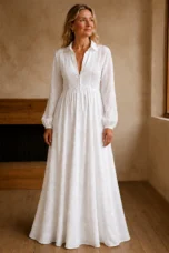 Serena | Flowing Button-Front Maxi Dress