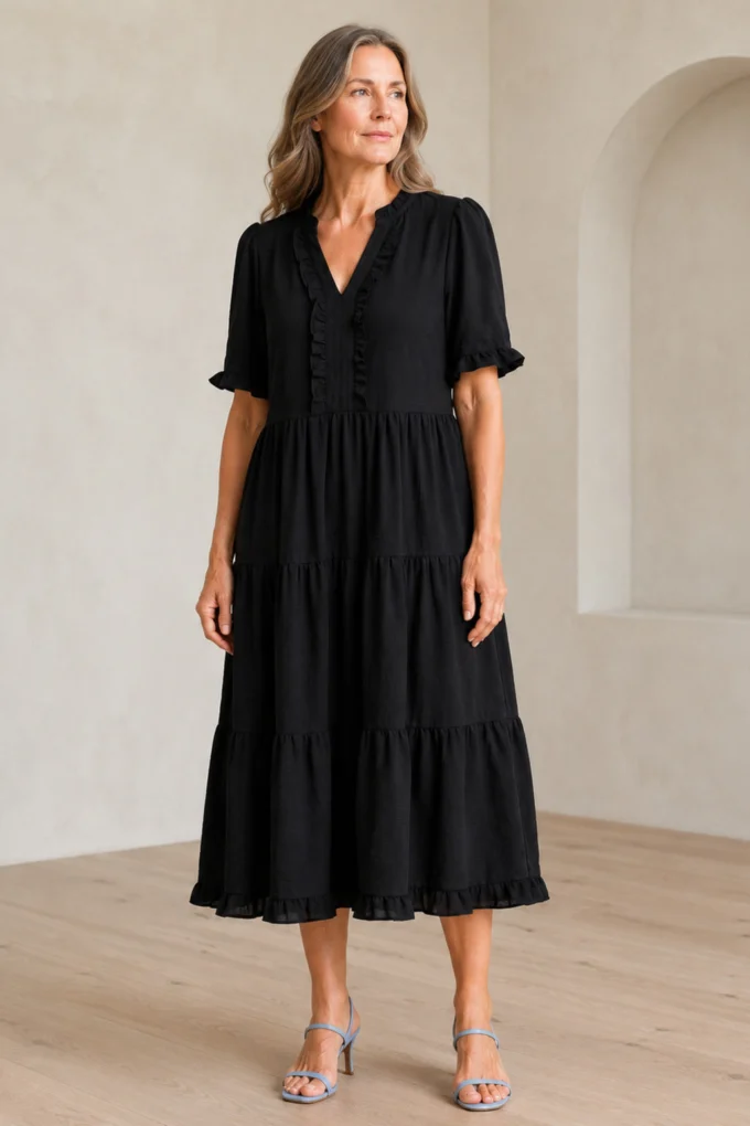 Opal | Casual V-Neck Mini Dress