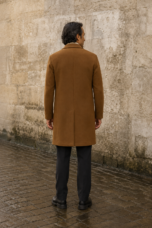 Single Breasted Slim Fit Overcoat - back
