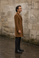 Single Breasted Slim Fit Overcoat - side