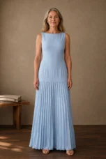 Miriam | Pleated Sleeveless Maxi Dress
