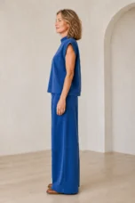 Sleeveless Wide Leg Two Piece Set side view