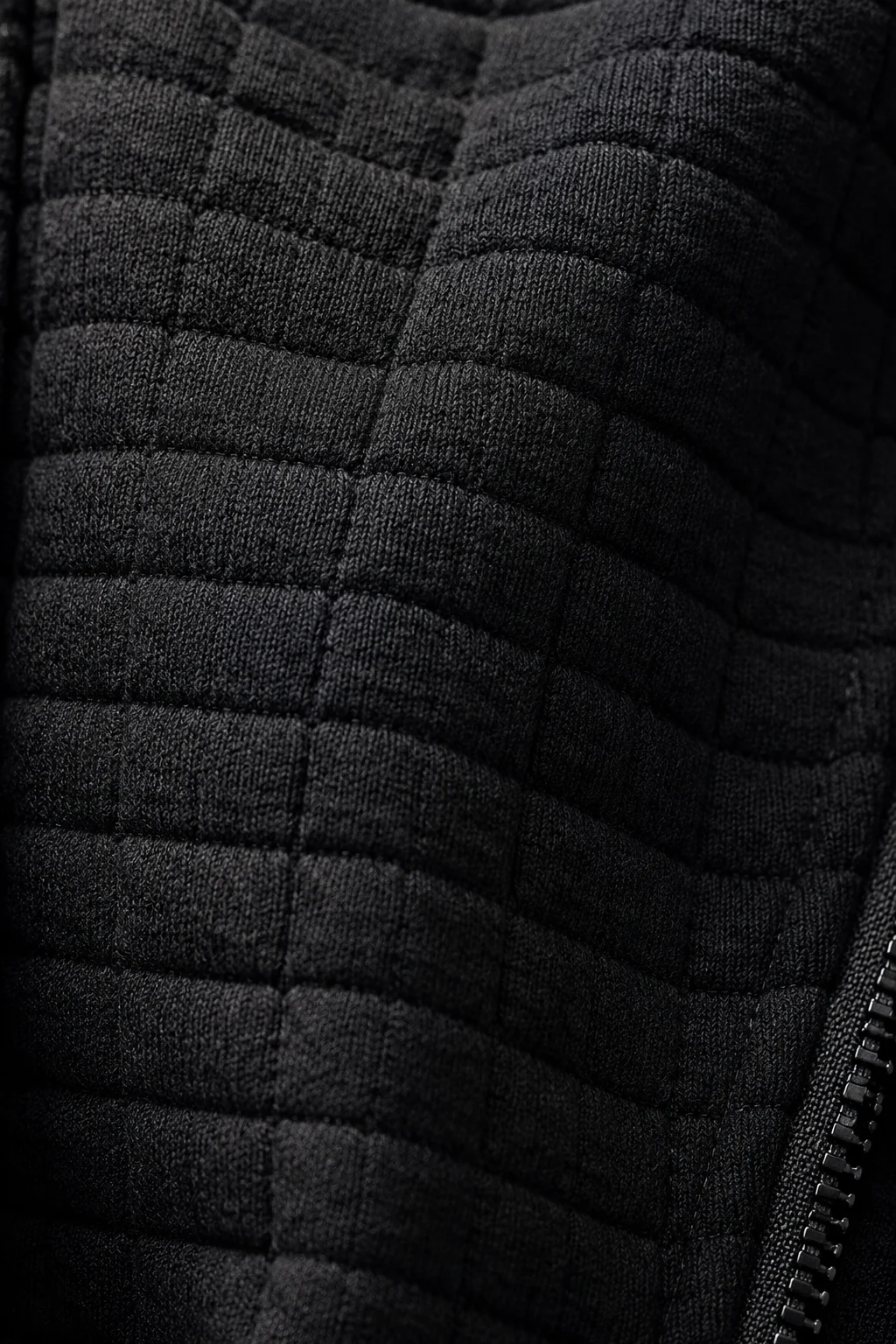 Slim Fit Quilted Zip Jacket - material close-up