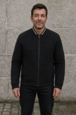 Slim Fit Quilted Zip Jacket - hero closed