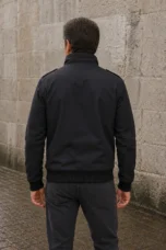 Stand Collar Bomber Jacket - back