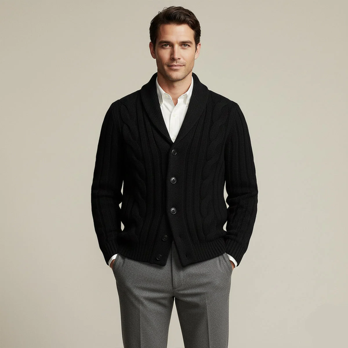 Zacharie | 100% Merino Button Cardigan