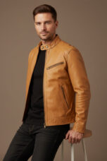 Gaspard | Leather Zip Biker Jacket