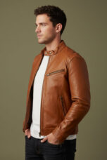 Gaspard | Leather Zip Biker Jacket