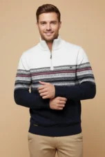 Charles | Fair Isle Quarter Zip Sweater