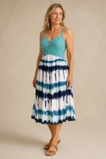 Kendra | Tie Dye Button Front Dress