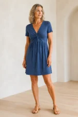 Deanna | Twist Front V-Neck Dress