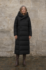 Valentine | 90% Down Parka, Past the Knee - Black